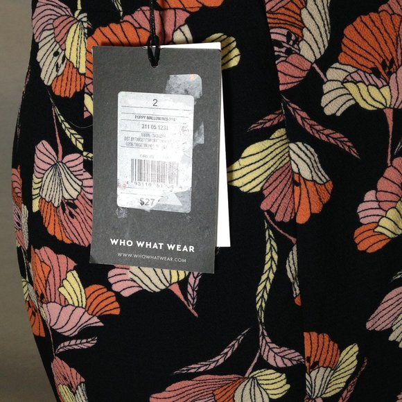 NEW Womens Summer Skirt Floral Knee Length Who What Wear NWT Flower Poppy Skirt - Picture 3 of 4